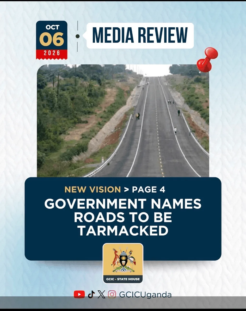 The Government plans to upgrade and rehabilitate 1,186.3km of national roads across the country duri — image 1